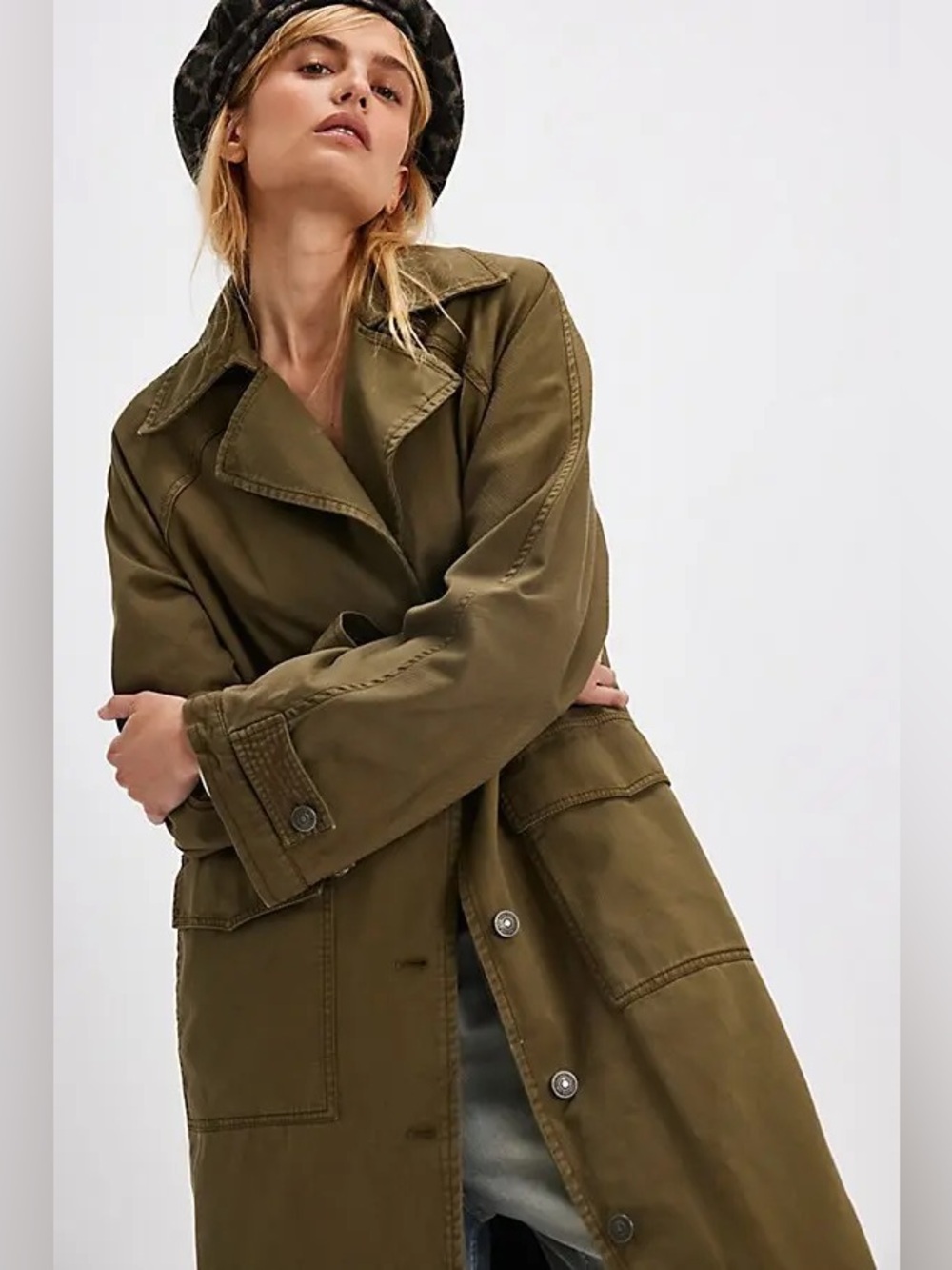 FREE PEOPLE We The Free Perry Washed Trench Size XL